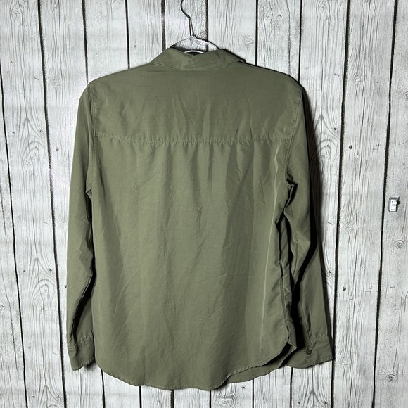 Abercrombie & Fitch green button down shirt size Small - Picture 6 of 8